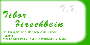 tibor hirschbein business card